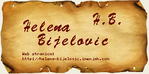 Helena Bijelović vizit kartica